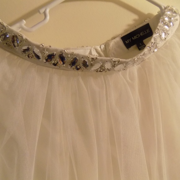 White Puffy Tulle Skirt Tutu Skirt - Picture 2 of 2
